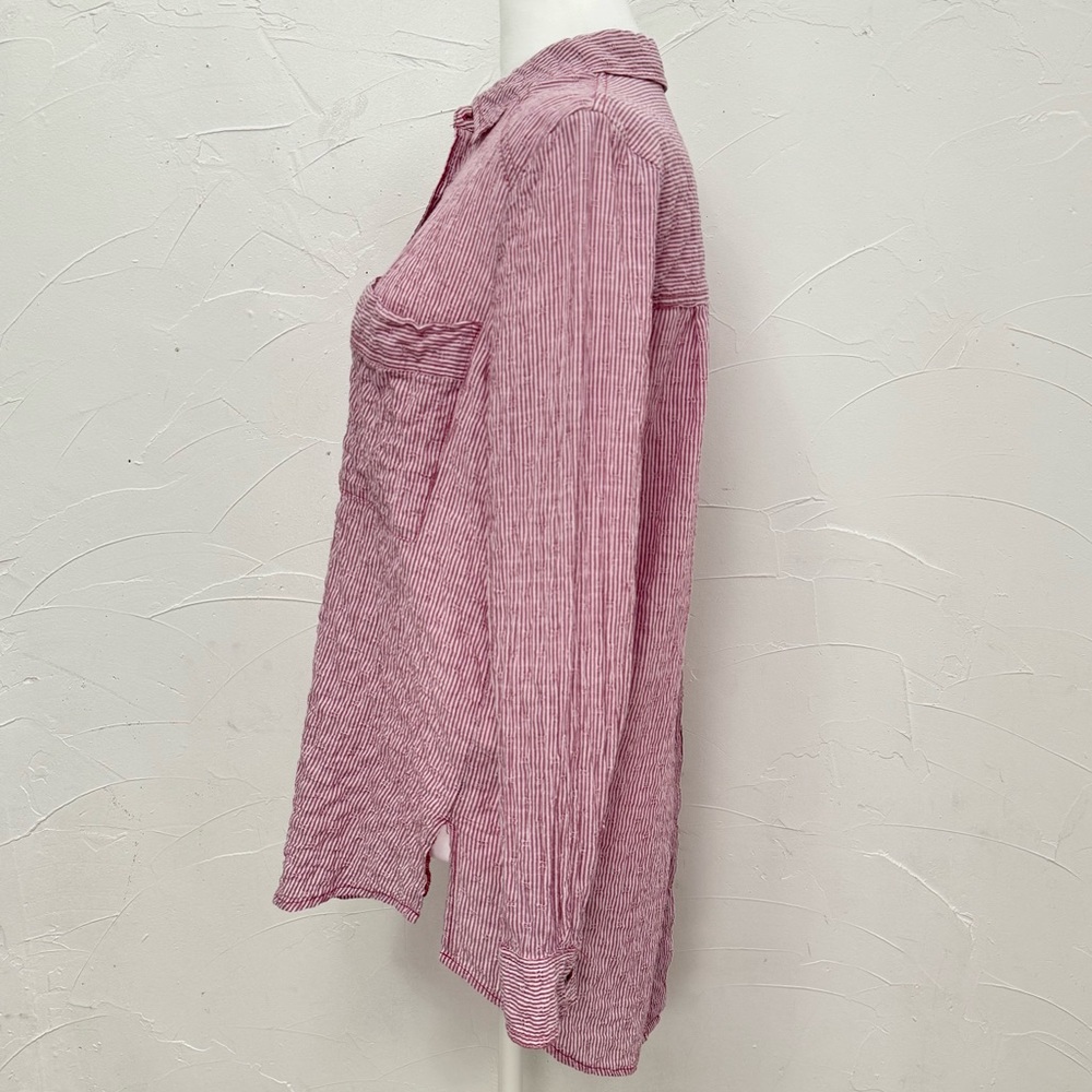 Free People No Limits Stripe Stretch
Cotton Shirt - Picture 3 of 16